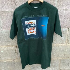 Harold Edgerton Shirt 1992 Medium Cutting The Card Quickly Art Tee Single Stitch
